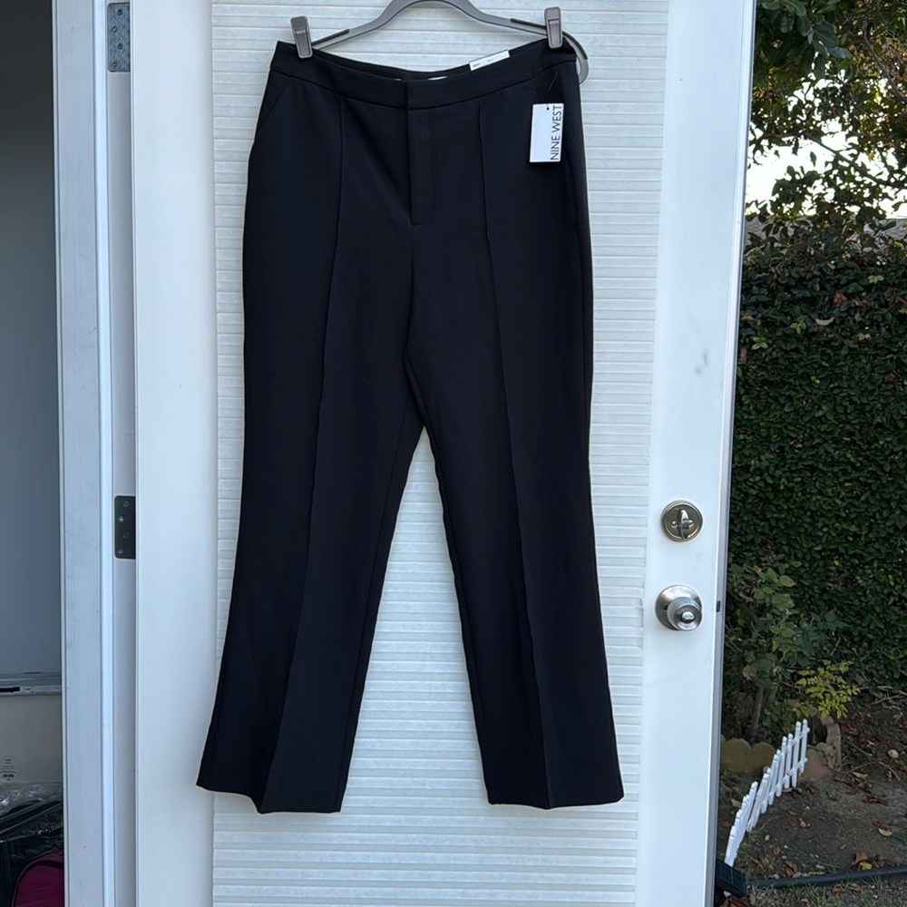 BNWT Nine West Black Wide Leg High Rise Trouser with Pocket Size 16